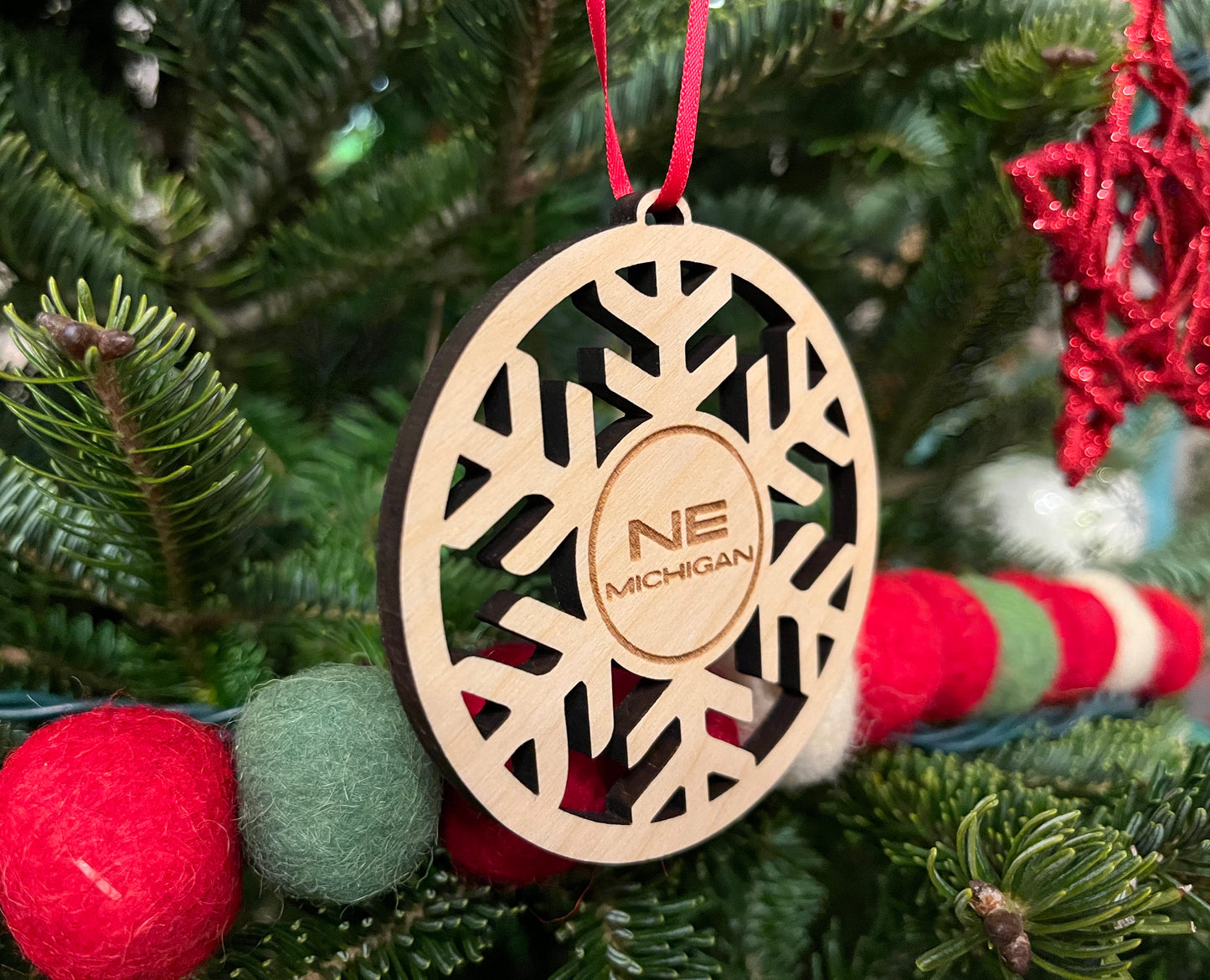 NE Michigan Snowflake Ornament