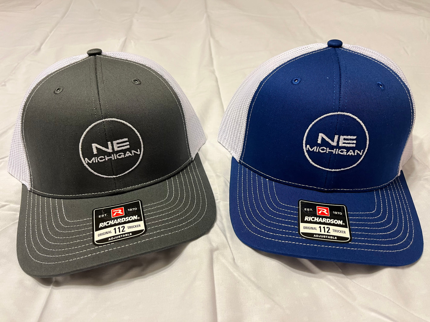NE Michigan Trucker Hat: Charcoal
