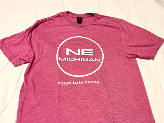 NE Michigan Short Sleeve T-Shirt: Heather Berry (Large)