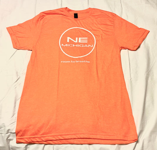 NE Michigan Short Sleeve T-Shirt: Heather Orange (Medium)