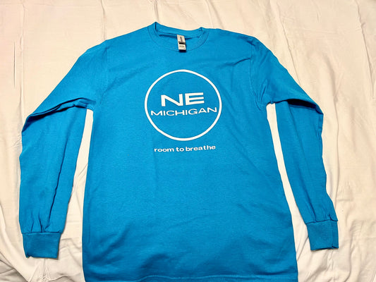 NE Michigan Long Sleeve T-Shirt: Sapphire (Large)