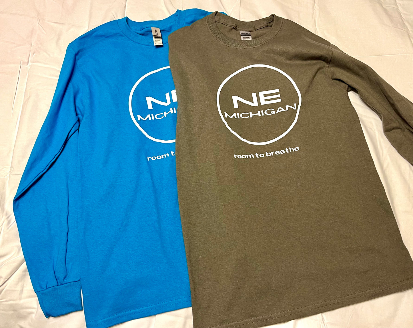 NE Michigan Long Sleeve T-Shirt: Sapphire (Medium)